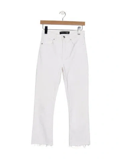 Pre-owned Veronica Beard High-rise Flared Jeans In White
