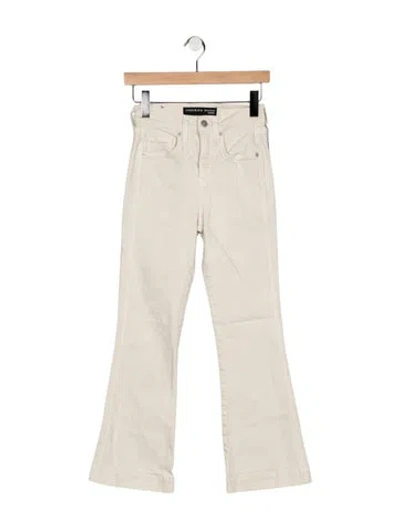 Pre-owned Veronica Beard High-rise Flared Jeans In White