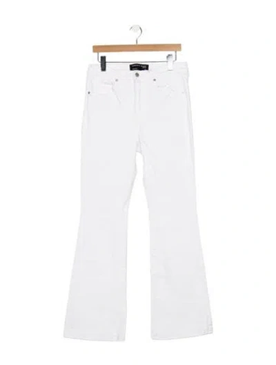 Pre-owned Veronica Beard High-rise Flared Jeans In White