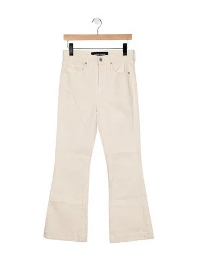 Pre-owned Veronica Beard High-rise Flared Jeans In White