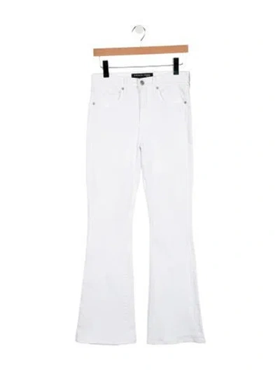 Pre-owned Veronica Beard High-rise Flared Jeans In White