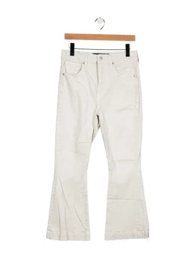 Pre-owned Veronica Beard High-rise Flared Jeans In White