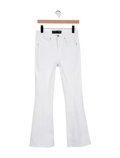Pre-owned Veronica Beard High-rise Flared Jeans In White