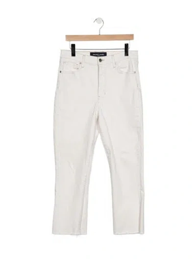 Pre-owned Veronica Beard High-rise Flared Jeans In White