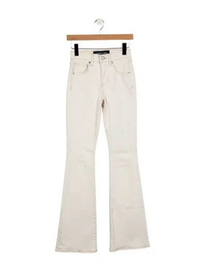 Pre-owned Veronica Beard High-rise Flared Jeans In White