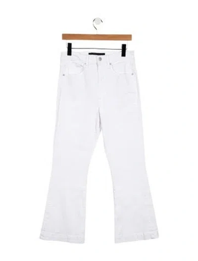 Pre-owned Veronica Beard High-rise Flared Jeans In White