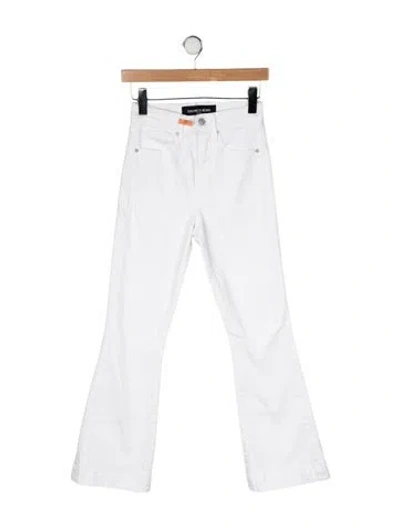 Pre-owned Veronica Beard High-rise Flared Jeans In White
