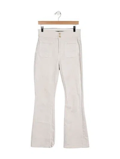 Pre-owned Veronica Beard High-rise Flared Jeans In White