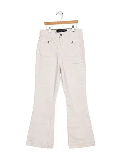 Pre-owned Veronica Beard High-rise Flared Jeans In White