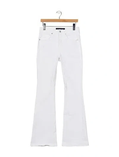 Pre-owned Veronica Beard High-rise Flared Jeans In White