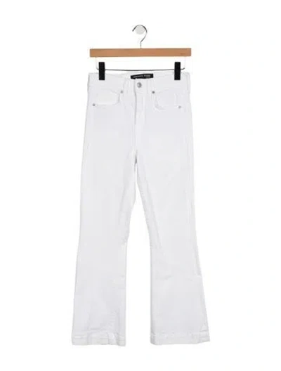 Pre-owned Veronica Beard High-rise Flared Jeans In White