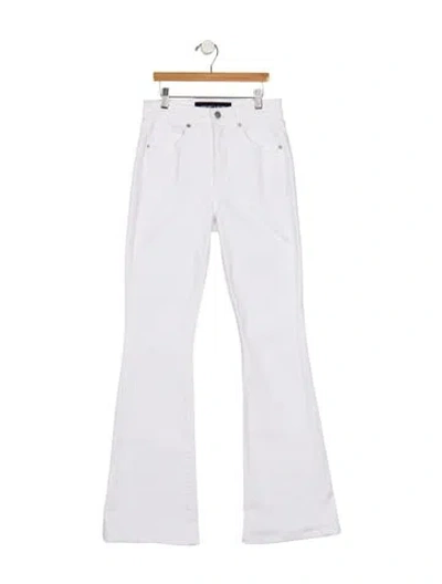 Pre-owned Veronica Beard High-rise Flared Jeans In White