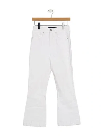 Pre-owned Veronica Beard High-rise Flared Jeans In White