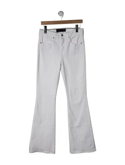 Pre-owned Veronica Beard High-rise Flared Jeans In White