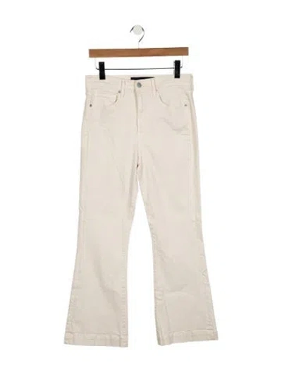 Pre-owned Veronica Beard High-rise Flared Jeans In White