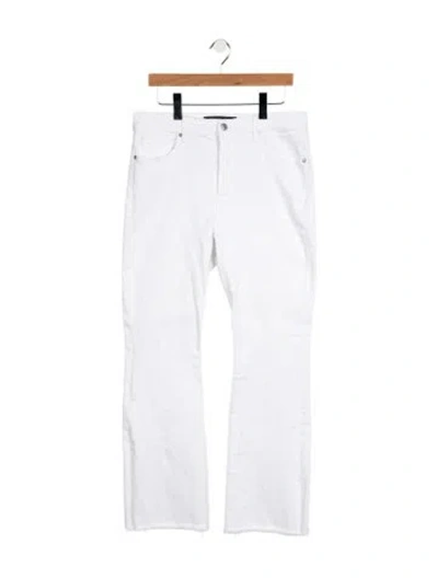 Pre-owned Veronica Beard High-rise Flared Jeans In White