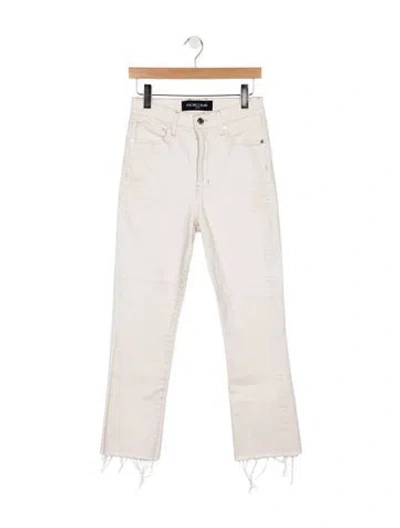 Pre-owned Veronica Beard High-rise Flared Jeans In White