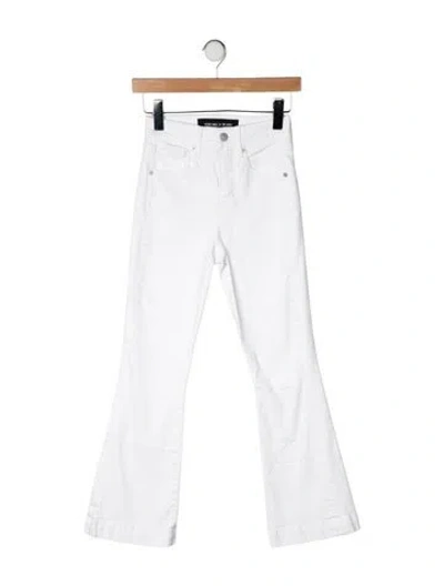 Pre-owned Veronica Beard High-rise Flared Jeans In White