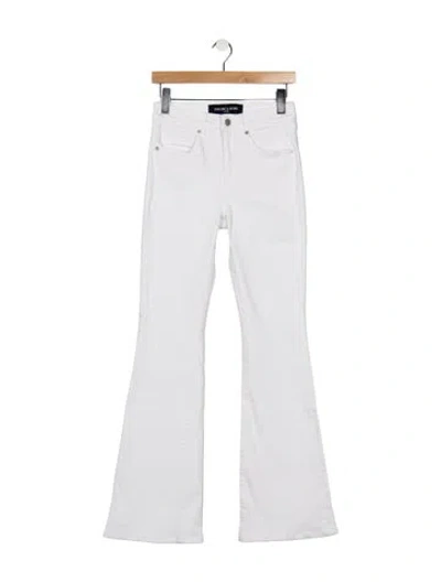 Pre-owned Veronica Beard High-rise Flared Jeans In White