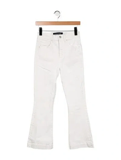 Pre-owned Veronica Beard High-rise Flared Jeans In White