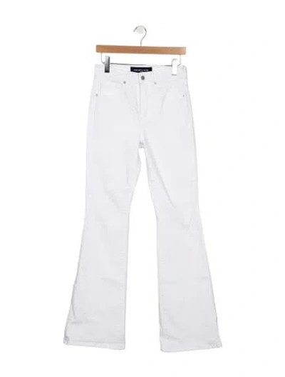 Pre-owned Veronica Beard High-rise Flared Jeans In White