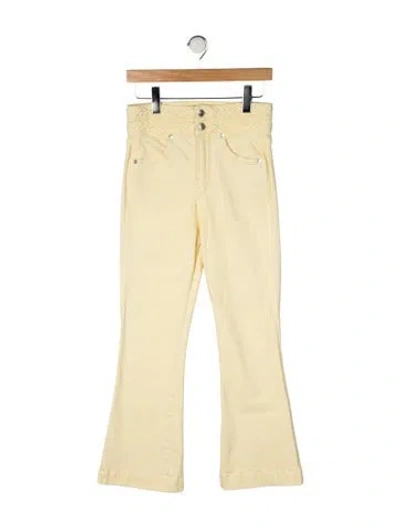 Pre-owned Veronica Beard High-rise Flared Jeans In Yellow