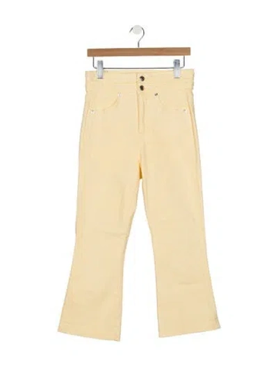 Pre-owned Veronica Beard High-rise Flared Jeans In Yellow