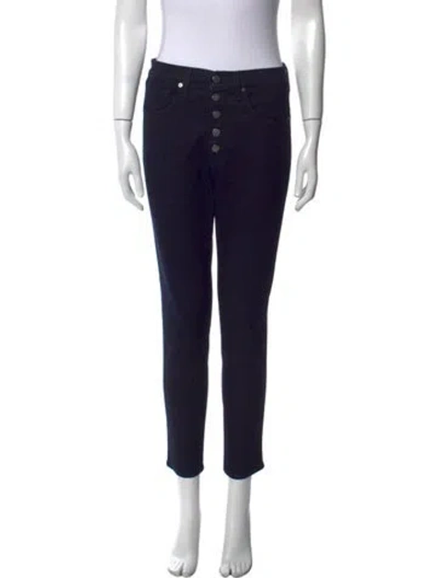 Pre-owned Veronica Beard High-rise Skinny Leg Jeans In Black