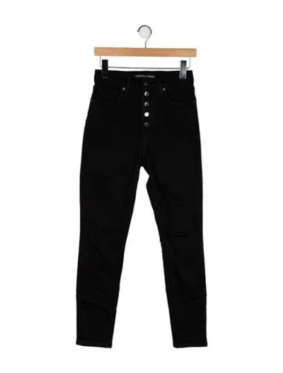 Pre-owned Veronica Beard High-rise Skinny Leg Jeans In Black
