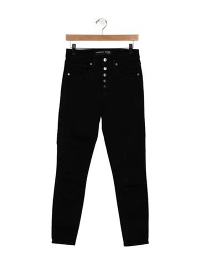 Pre-owned Veronica Beard High-rise Skinny Leg Jeans In Black