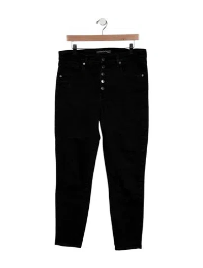 Pre-owned Veronica Beard High-rise Skinny Leg Jeans In Black