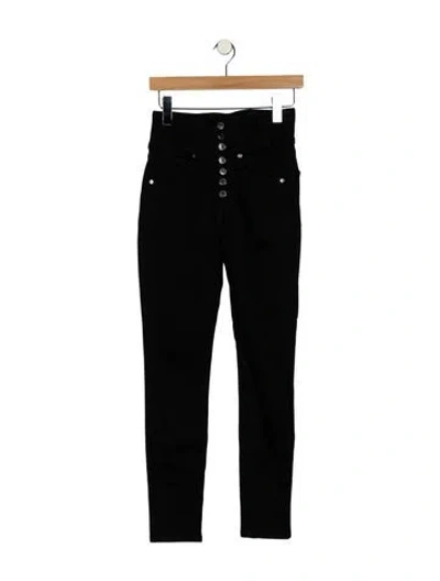 Pre-owned Veronica Beard High-rise Skinny Leg Jeans In Black