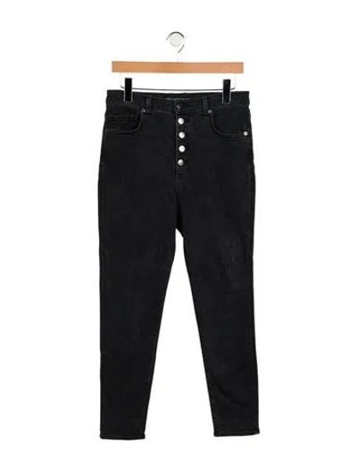Pre-owned Veronica Beard High-rise Skinny Leg Jeans In Black