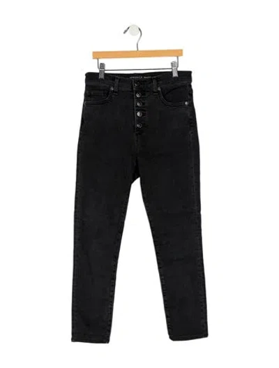 Pre-owned Veronica Beard High-rise Skinny Leg Jeans In Black
