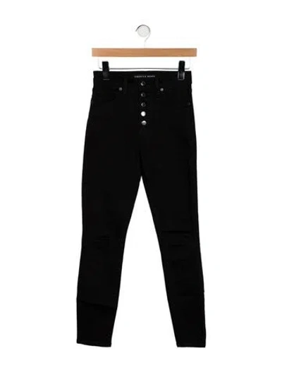 Pre-owned Veronica Beard High-rise Skinny Leg Jeans In Black