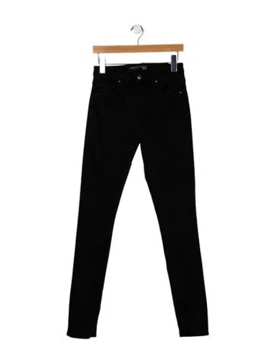 Pre-owned Veronica Beard High-rise Skinny Leg Jeans In Black