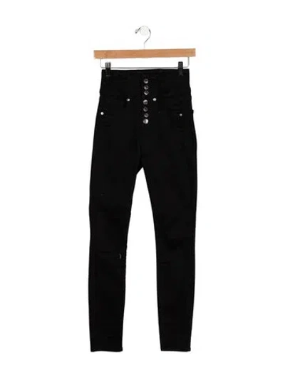 Pre-owned Veronica Beard High-rise Skinny Leg Jeans In Black