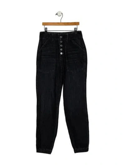 Pre-owned Veronica Beard High-rise Skinny Leg Jeans In Black
