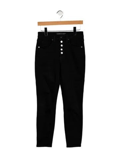 Pre-owned Veronica Beard High-rise Skinny Leg Jeans In Black
