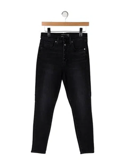 Pre-owned Veronica Beard High-rise Skinny Leg Jeans In Black