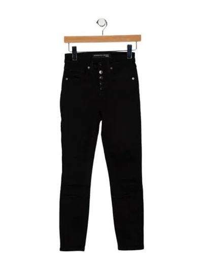 Pre-owned Veronica Beard High-rise Skinny Leg Jeans In Black