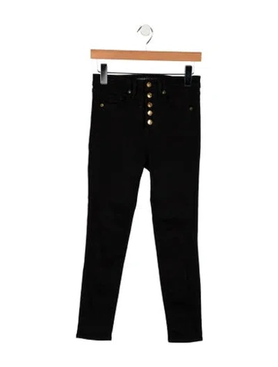 Pre-owned Veronica Beard High-rise Skinny Leg Jeans In Black