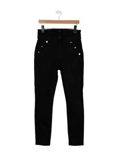 Pre-owned Veronica Beard High-rise Skinny Leg Jeans In Black