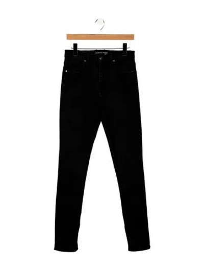 Pre-owned Veronica Beard High-rise Skinny Leg Jeans In Black