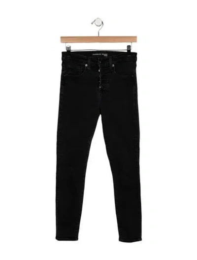 Pre-owned Veronica Beard High-rise Skinny Leg Jeans In Black