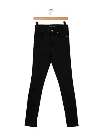 Pre-owned Veronica Beard High-rise Skinny Leg Jeans In Black