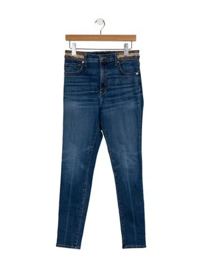 Pre-owned Veronica Beard High-rise Skinny Leg Jeans In Blue