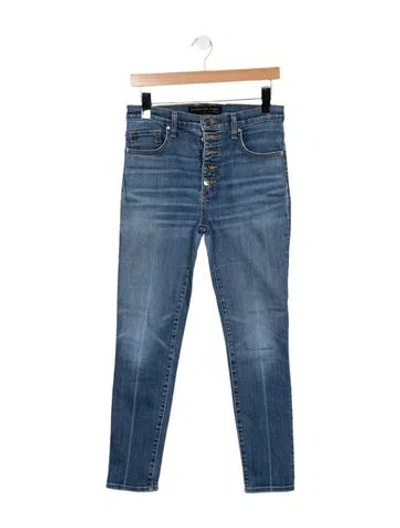 Pre-owned Veronica Beard High-rise Skinny Leg Jeans In Blue