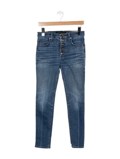 Pre-owned Veronica Beard High-rise Skinny Leg Jeans In Blue