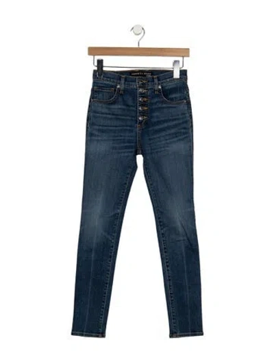 Pre-owned Veronica Beard High-rise Skinny Leg Jeans In Blue